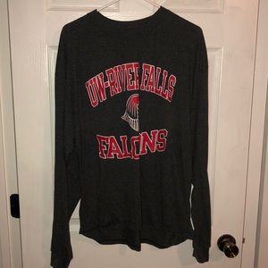 UW River Falls Falcons dark gray long sleeve
